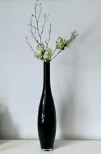 Glazen vaas zwart 90 cm, Ophalen, Zwart, 75 cm of meer, Glas