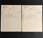 2 rekeningen werkzaamheden spoorwoningen Assendelft (1937), Verzamelen, Gebruikt, Ophalen of Verzenden, Trein