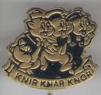 Knir Knar Knor zwart koper stripfiguurtje speldje ( S_068 ), Verzamelen, Speldjes, Pins en Buttons, Verzenden, Nieuw, Figuurtje