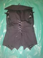 Zwarte Gilet met Vetersluiting, Kleding | Dames, Overige Dameskleding, Onbekend, Verzenden, Zo goed als nieuw