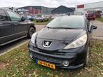 Peugeot 207 1.6 16V CC 88KW 2007 Zwart, Auto's, Voorwielaandrijving, 15 km/l, 4 cilinders, Cabriolet