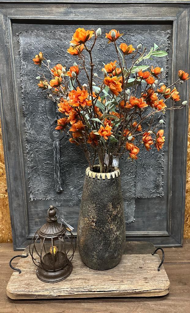 Kunstbloem Azalea stem wit en oranje, Huis en Inrichting, Woonaccessoires | Kunstplanten en Kunstbloemen, Nieuw, Binnen, Ophalen of Verzenden