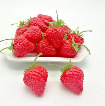 20 Kunst Aardbeien / Aardbei Fruit Nep Sier Decoratie beschikbaar voor biedingen