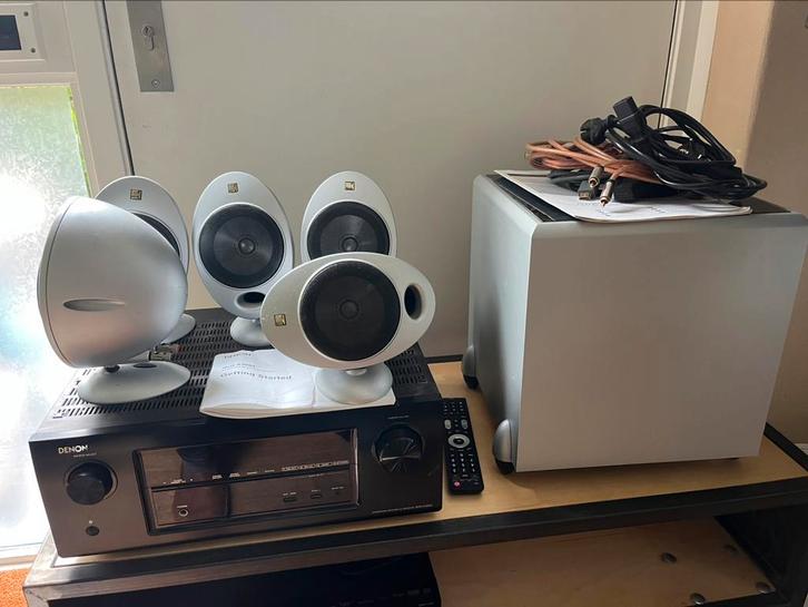 Home cinema set denon kef, Audio, Tv en Foto, Home Cinema-sets, Gebruikt, Overige spelers, 5.1-systeem, 40 tot 70 watt, Overige merken