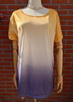 vintage oversized ombre dip-dye t-shirt maat L, Kleding | Dames, Geel, Maat 42/44 (L), Ophalen of Verzenden, Zo goed als nieuw