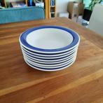 8 x vintage diep wit/blauw bord van Quadrifoglio Italy, Ophalen, Zo goed als nieuw, Bord(en), Overige stijlen