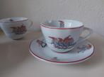 Noorse Porsgrund kop en schotel 6 stuks, Huis en Inrichting, Ophalen of Verzenden, Porselein, Overige stijlen, Kop(pen) en/of Schotel(s)