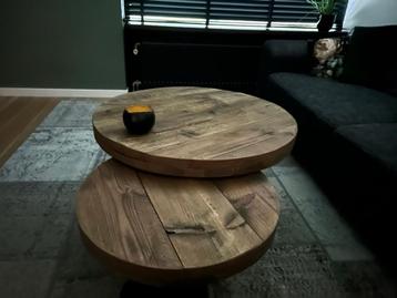Salontafel s van oud en nieuw gebeitst steigerhout  beschikbaar voor biedingen