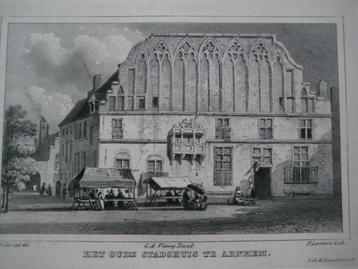 25 / Arnhem  het Stadhuis  Litho  1846 beschikbaar voor biedingen