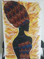 Schilderij Afrikaanse vrouw | Afrika schilderij | Kleurrijk, Ophalen of Verzenden