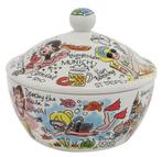 Blond Amsterdam Schaal met deksel "World" dekschaal, Huis en Inrichting, Blond Amsterdam, Ophalen of Verzenden, Aardewerk, Schaal of Schalen