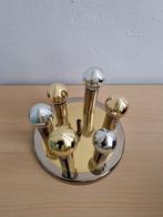 Vintage DeKnudt lamp - messing chrome luxe design space age, Ophalen of Verzenden, Zo goed als nieuw