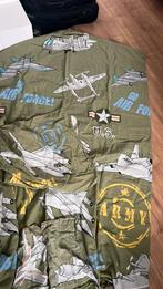 1persoons hoeslaken leger vliegtuigen, Jongetje of Meisje, Ophalen of Verzenden, Zo goed als nieuw, Wit