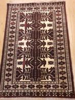 Handgeknoopt perzisch tapijt beloutch 123x82, 50 tot 100 cm, 100 tot 150 cm, Crème, Gebruikt