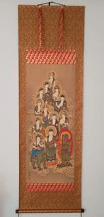 Japanse Boeddhistische Scroll met 13 Boeddha's, Ophalen of Verzenden