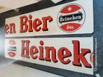 Mooie Heineken emaile bord 394 l 47 h langcat Bussum, Verzamelen, Biermerken, Ophalen, Zo goed als nieuw, Reclamebord, Plaat of Schild