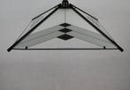 Zeldzame vintage Memphis Art Deco hanglamp uit de jaren 80, Jaren 80, Ophalen of Verzenden, Zo goed als nieuw, Glas