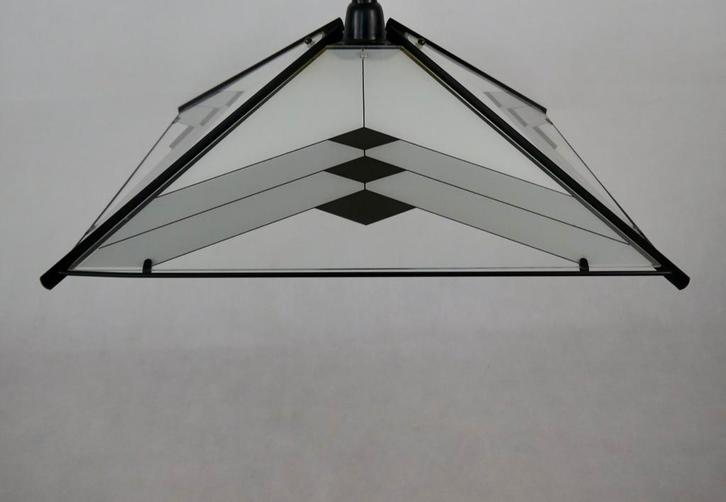 Zeldzame vintage Memphis Art Deco hanglamp uit de jaren 80, Huis en Inrichting, Lampen | Hanglampen, Zo goed als nieuw, Minder dan 50 cm