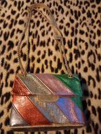 Kleurrijke lederen nieuwe tas goud, Ophalen of Verzenden, Nieuw, Roze, Schoudertasje