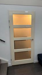 Facetglas opdekdeur 211x93 links draaiend, Doe-het-zelf en Verbouw, Deuren en Horren, Ophalen, Gebruikt, 80 tot 100 cm, Binnendeur