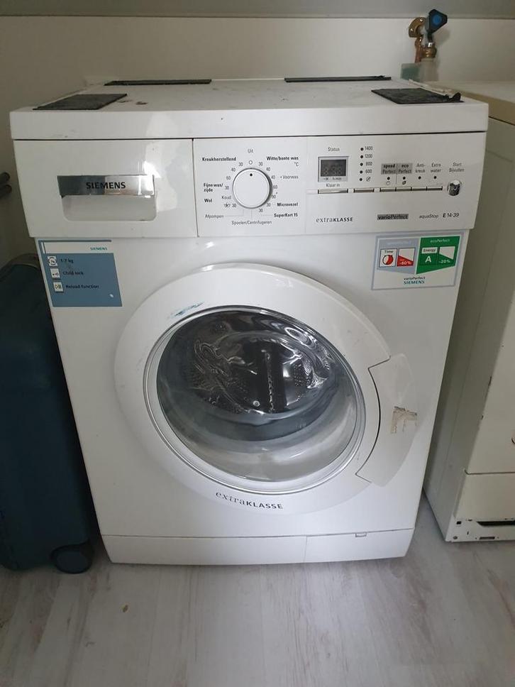 Siemens Extraklasse Wasmachine gratis af te halen, Witgoed en Apparatuur, Wasmachines, Gebruikt, Voorlader, 6 tot 8 kg, Minder dan 85 cm