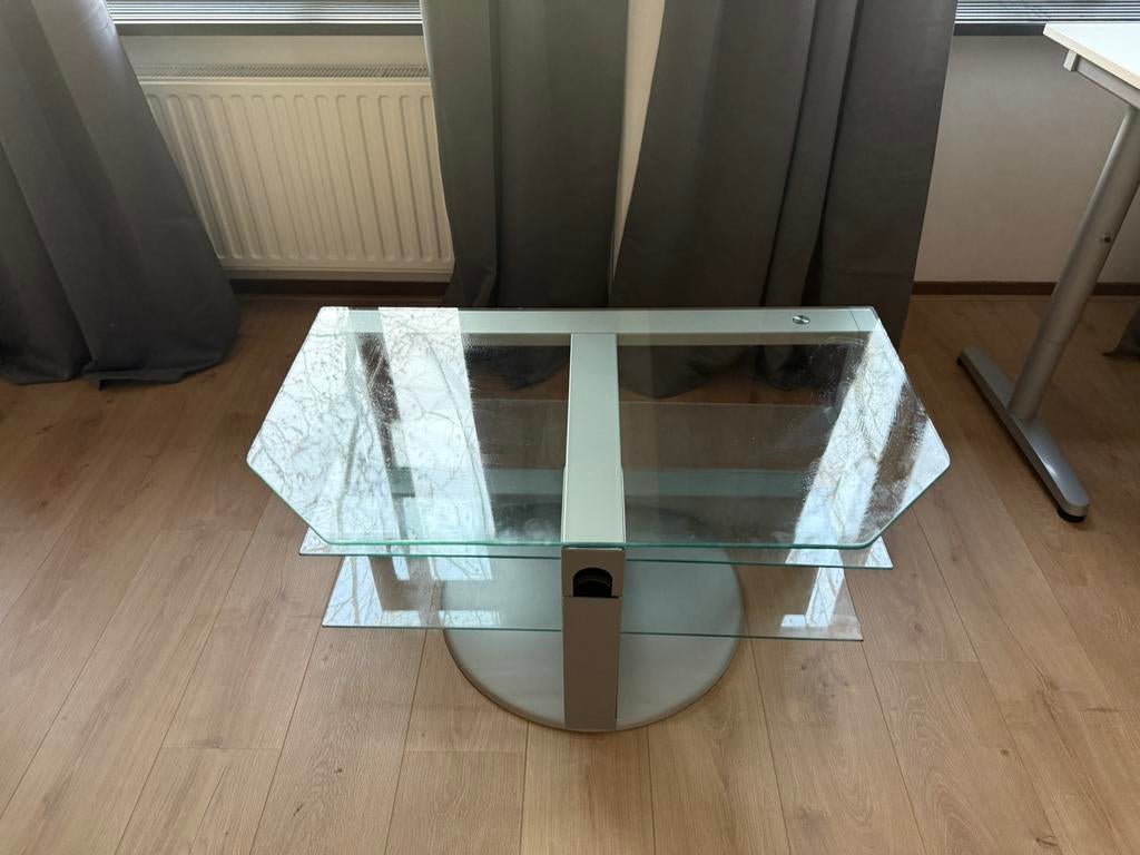 Glazen draaitafel, Rond, Zo goed als nieuw, Minder dan 50 cm, 50 tot 100 cm