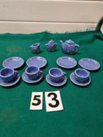 mini servies paars met gele stippen, Antiek en Kunst, Ophalen of Verzenden