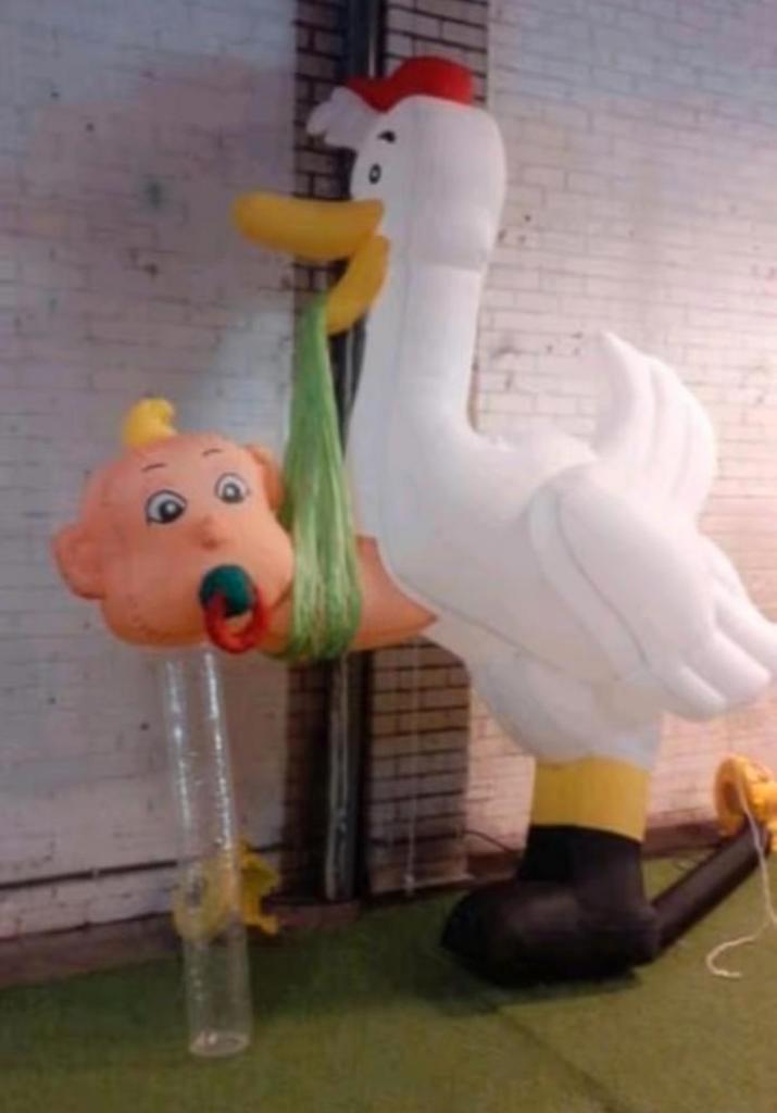 Te huur grote opblaas abraham sara ooieveer, Hobby en Vrije tijd, Feestartikelen | Verhuur, Zo goed als nieuw, Abraham of Sarah