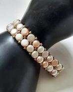 Mooie armband twee rijen parelmoer (7969-3), Ophalen, Zo goed als nieuw, Overige materialen