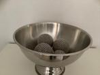 RVS schaal op voet, Ophalen of Verzenden, Zo goed als nieuw, Rond, Schaal