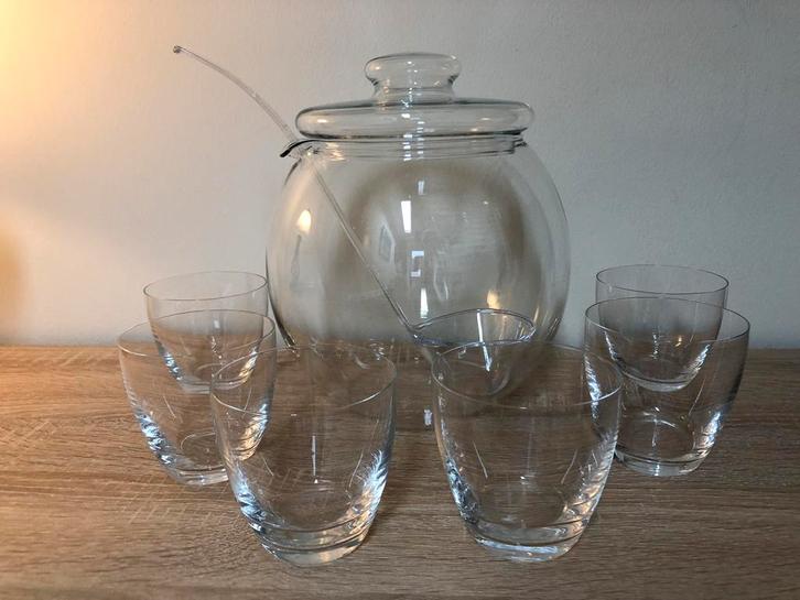 Prachtige Bowlset 9-delig kristalglas, Verzamelen, Glas en Borrelglaasjes, Zo goed als nieuw, Overige typen, Ophalen