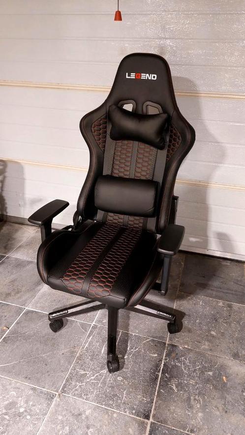 TE KOOP! Legend Gaming Stoel - Zwart, Huis en Inrichting, Bureaustoelen, Gebruikt, Bureaustoel, Zwart, Ergonomisch, Gaming bureaustoel