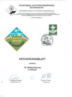 Oostenrijk 1995 Scouting Herinneringdblad Jamboree Nederland, Verzenden, Gestempeld, Overige thema's