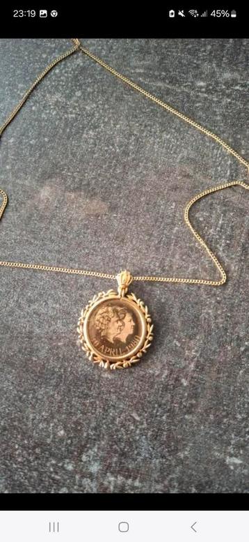 Koningshuis double goud ketting inhuldiging van Beatrix 1980 beschikbaar voor biedingen