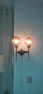 Antiek wandlampje, Huis en Inrichting, Lampen | Wandlampen, Ophalen of Verzenden, Zo goed als nieuw, Glas
