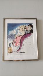 ingelijste Franse vintage advertentie Elizabeth Arden parfum, Rechthoekig Staand, Met lijst, Ophalen of Verzenden, Zo goed als nieuw