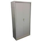 Roldeurkast Lichtgrijs 198 x 100 x 45, Huis en Inrichting, Kasten | Roldeurkasten en Archiefkasten, Gebruikt, 100 tot 150 cm, Ophalen of Verzenden