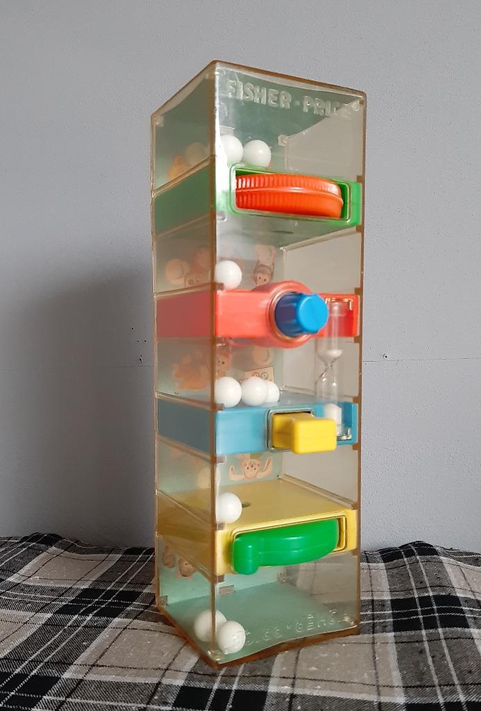 Fisher Price tuimeltoren puzzel spel vintage, Kinderen en Baby's, Speelgoed | Houten speelgoed, Gebruikt, Overige typen, Ophalen