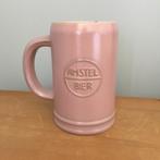 Vintage Amstel bierpul pastel oud roze, Gebruikt, Pul(len), Ophalen of Verzenden, Amstel