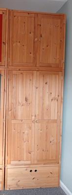 Stevige, compacte blank houten kledingkast., Huis en Inrichting, Kasten | Kledingkasten, Ophalen, Gebruikt, 50 tot 75 cm, 50 tot 100 cm