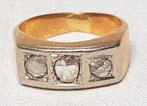 Ring Art Deco 18kt diamant., Ophalen of Verzenden, Goud, Ring, Met edelsteen