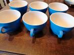 6 Blauwe Soepkommen, Huis en Inrichting, Keuken | Servies, Gebruikt, Keramiek, Ophalen of Verzenden, Kom(men)