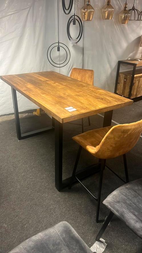 Bartafel mangohout industriël (outlet), Huis en Inrichting, Woonaccessoires | Overige, Zo goed als nieuw, Ophalen