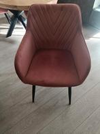 4 Velvet roze eetkamerstoelen, Huis en Inrichting, Stoelen, Ophalen, Zo goed als nieuw, Overige kleuren, Vier