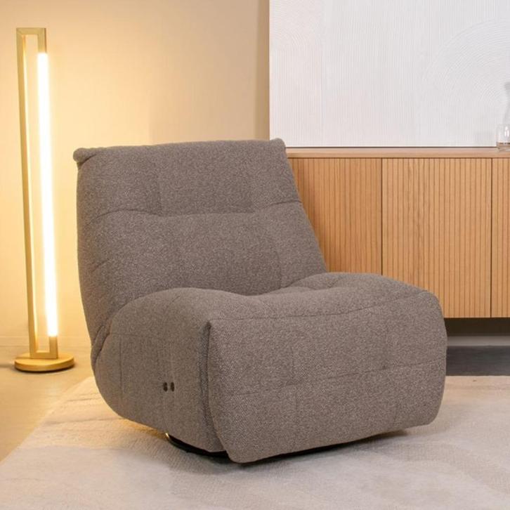 UIT VOORRAAD! relaxfauteuil WIGGLE elektrisch mushroom, Huis en Inrichting, Fauteuils, Nieuw, Stof, 75 tot 100 cm, 100 tot 125 cm