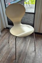 Eetkamerstoel vlindermodel retro gebruikt creme, Huis en Inrichting, Stoelen, Ophalen, Gebruikt, Eén