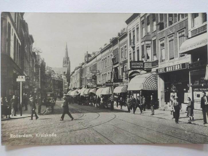 E874 Rotterdam Kruiskade, Verzamelen, Ansichtkaarten | Nederland, Zuid-Holland, 1920 tot 1940, Ophalen of Verzenden