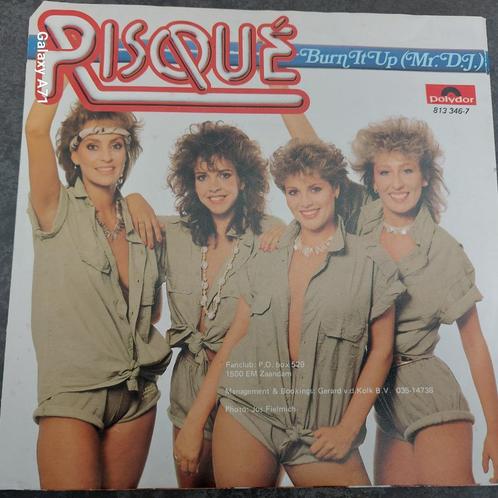 45 rpm Risque - Burn It Up (Mr. D.J.)  1983, Cd's en Dvd's, Vinyl Singles, Single, Pop, 7 inch, Ophalen of Verzenden