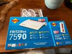 FritzBox 7590 (incl. standaard) + FRITZ!Repeater 1750E, Ophalen, Zo goed als nieuw, Router, FRITZ!box