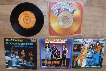 5x Singletjes 45 toeren van THE SWEET glamrock  (12) beschikbaar voor biedingen